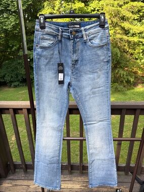 Fashion Nova Light Blue High-Rise Straight Jeans